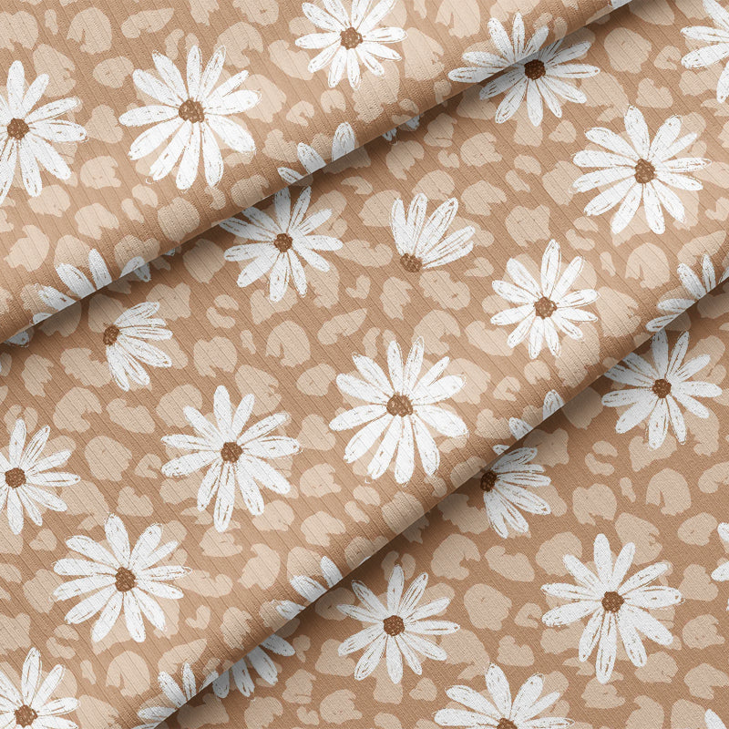 0.5m BIO Ribjersey Daisy Leo latte