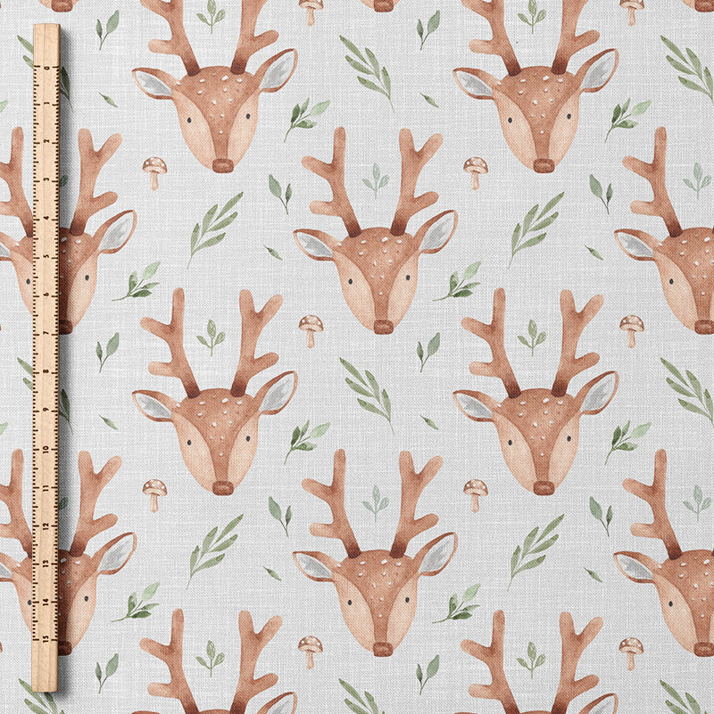 0.5m BIO French Terry Deer Mushroom