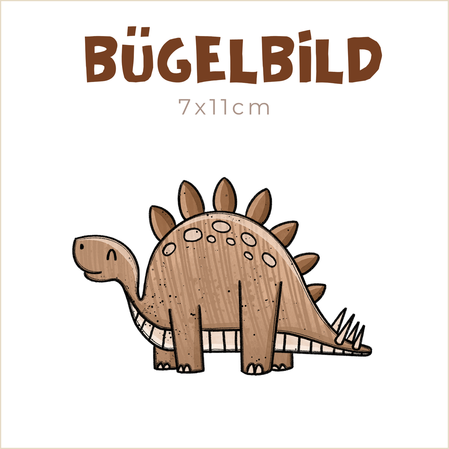 Bügelbild Dino-Landia Stegosaurier | 7x11cm