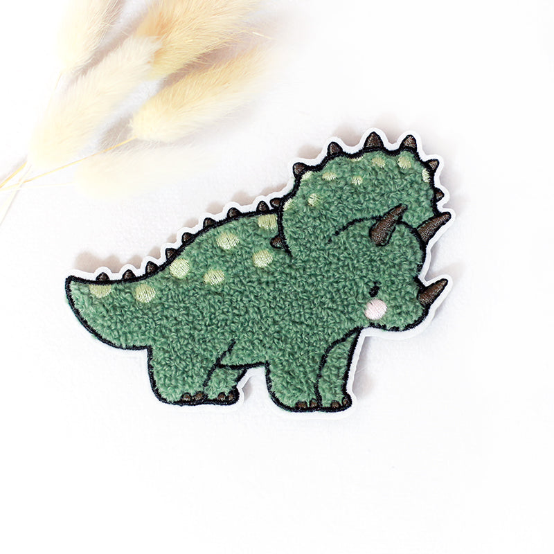 Chenille Patch: Dinos Triceratops | 8x11cm