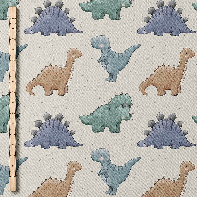 0.5m Bademodestoff Dinos beige *VORBESTELLUNG - Lieferzeit 4-7 Wochen*
