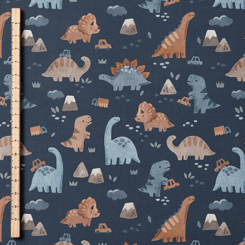 0.5m BIO French Terry Dinos navy