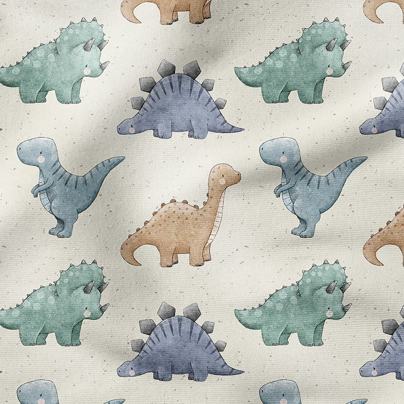 0.5m BIO French Terry Dinos beige *STOFFÜBERSICHT*