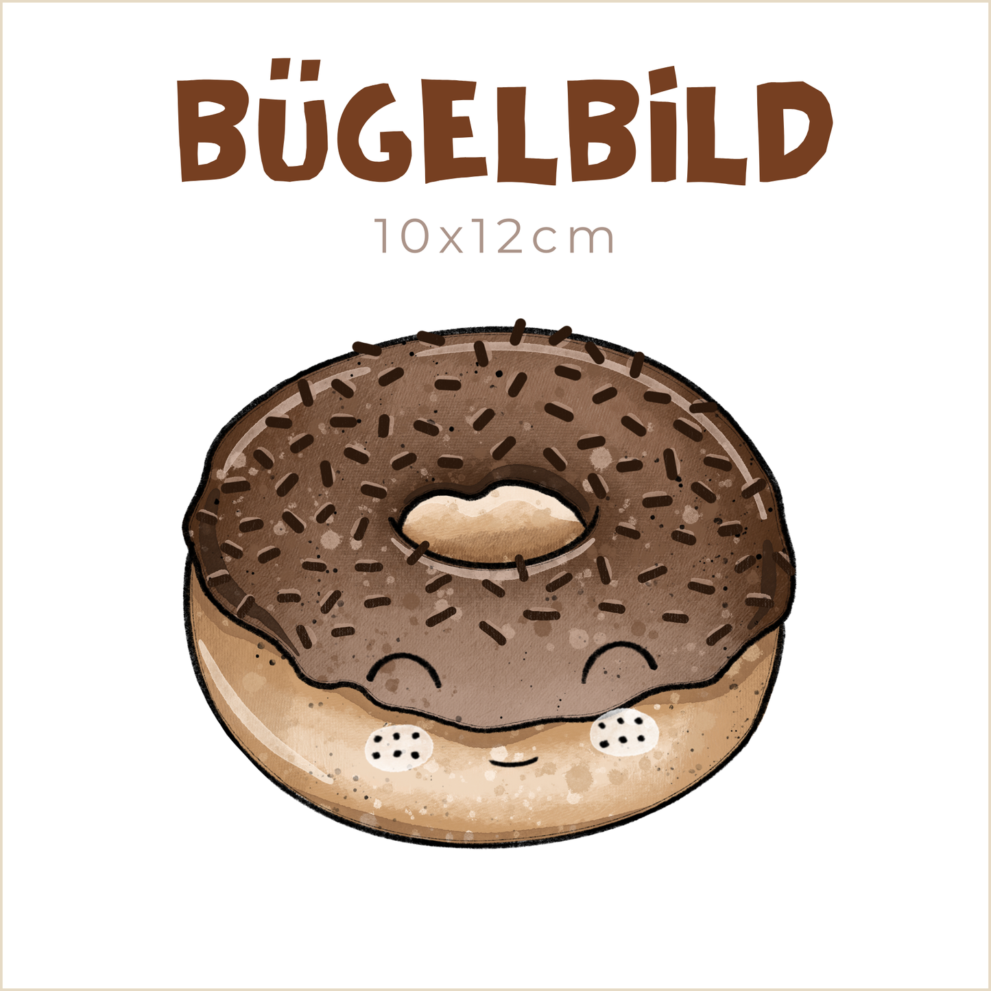 Bügelbild Donut-Love: Schokolade | 10x12cm