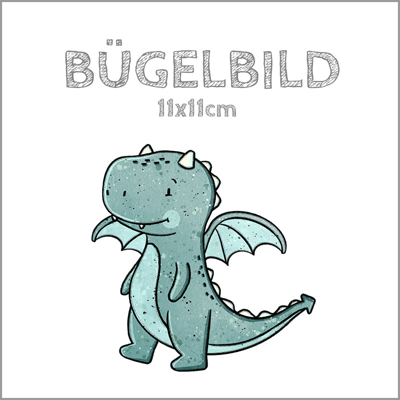 Bügelbild Dragon mint | 11x11cm