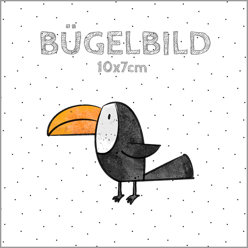 Bügelbild Dschungelparty: Tukan | 10x7cm
