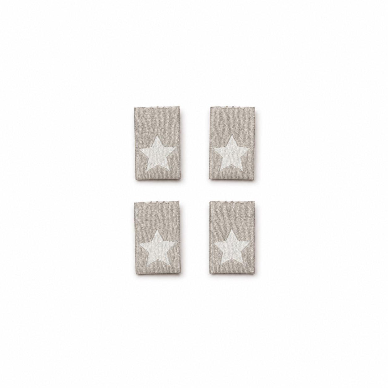 Weblabel Stern grau | 4er Pack