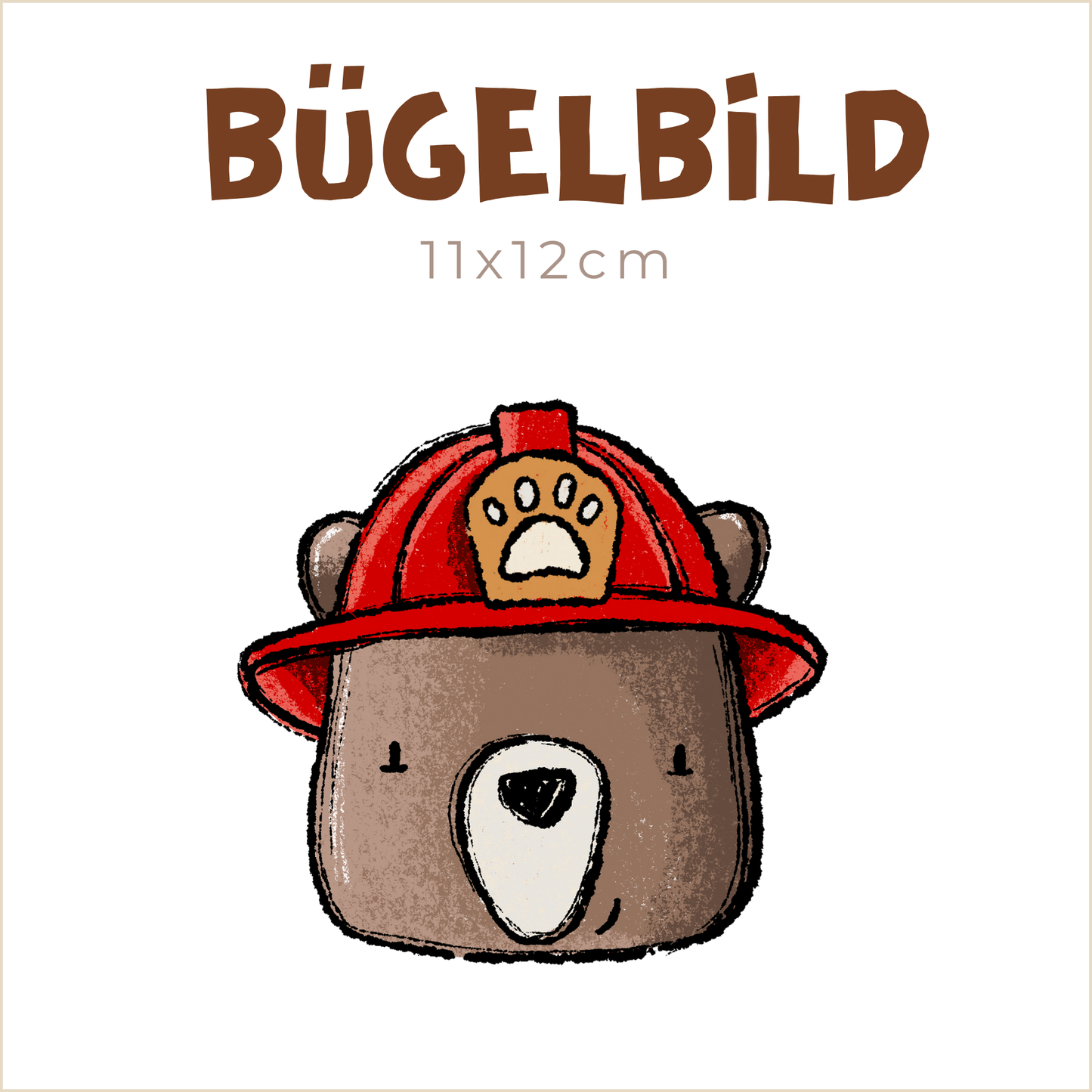 Bügelbild Fire-Team: Bär | 11x12cm