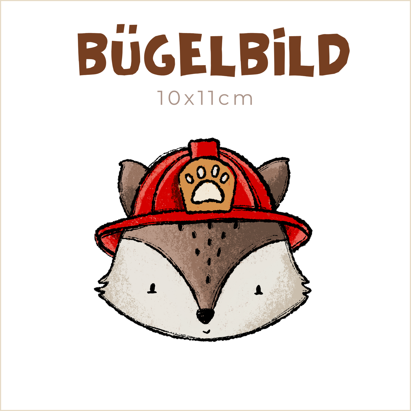 Bügelbild Fire-Team: Fuchs | 10x11cm