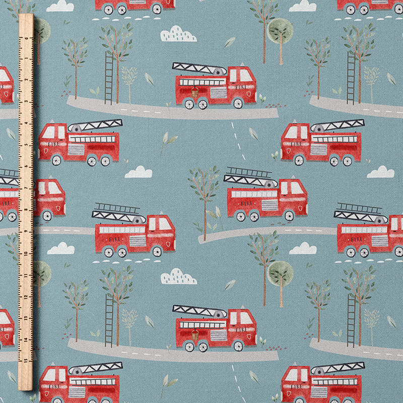 0.5m BIO French Terry Fire Truck dusk