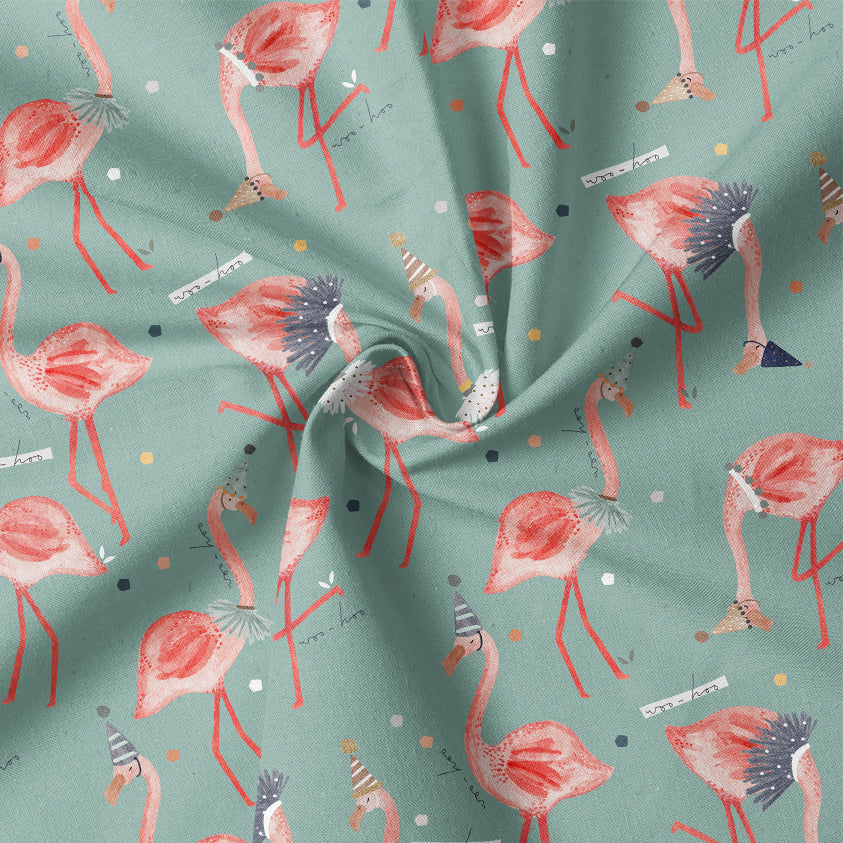 0.5m BIO French Terry Flamingo-Party *VORBESTELLUNG*