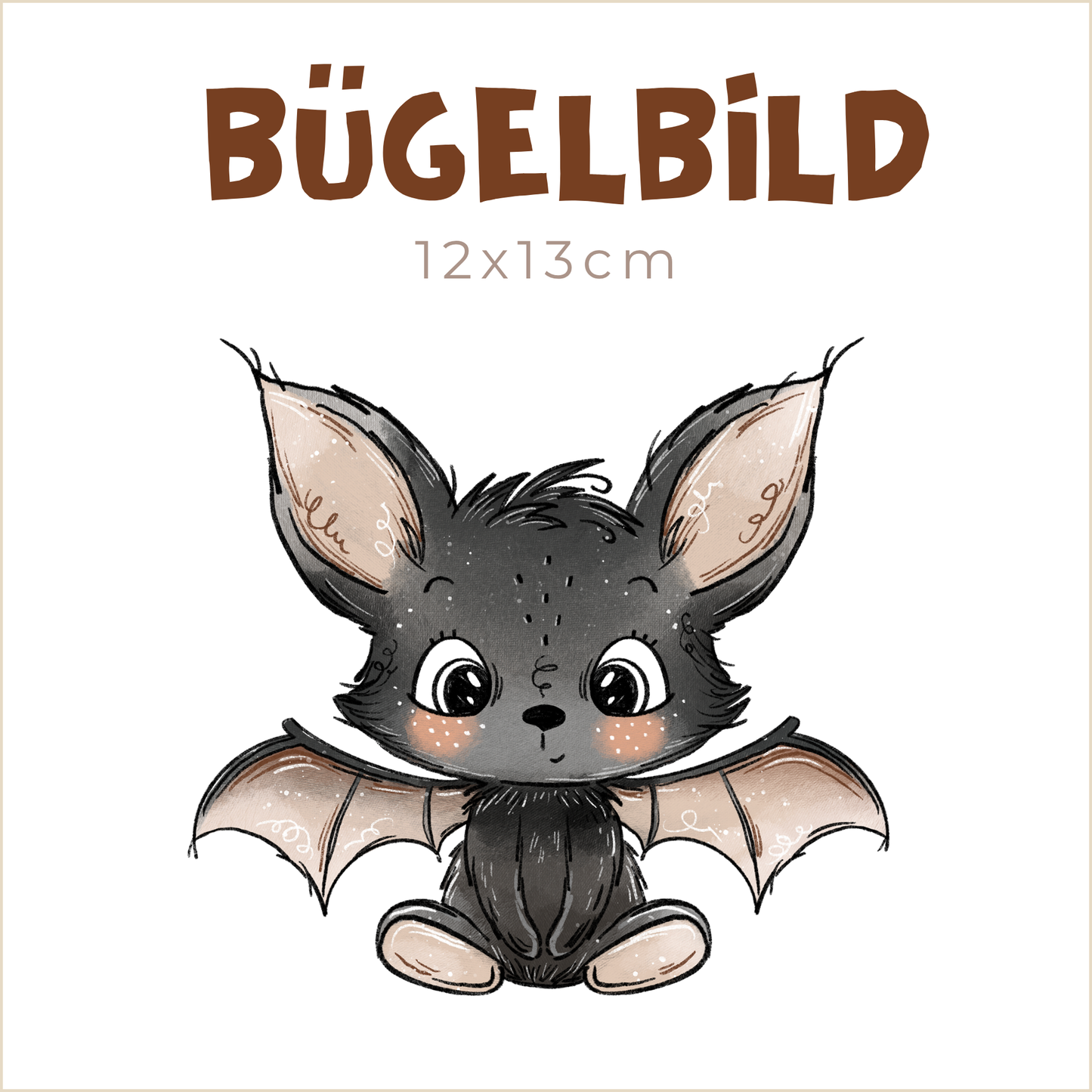 Bügelbild Fledermaus-Party: 1 | 12x13cm