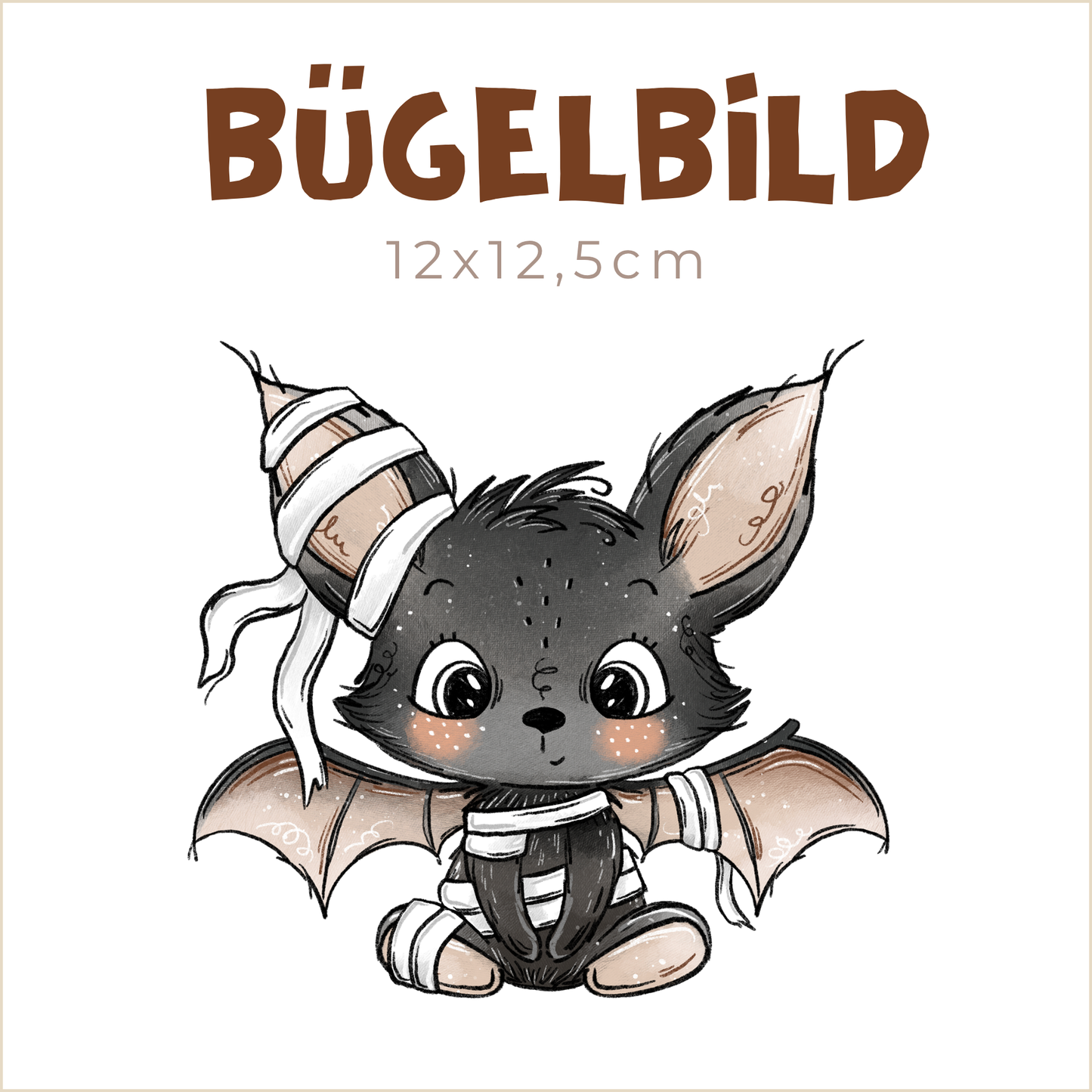 Bügelbild Fledermaus-Party: 3 | 12x12,5cm