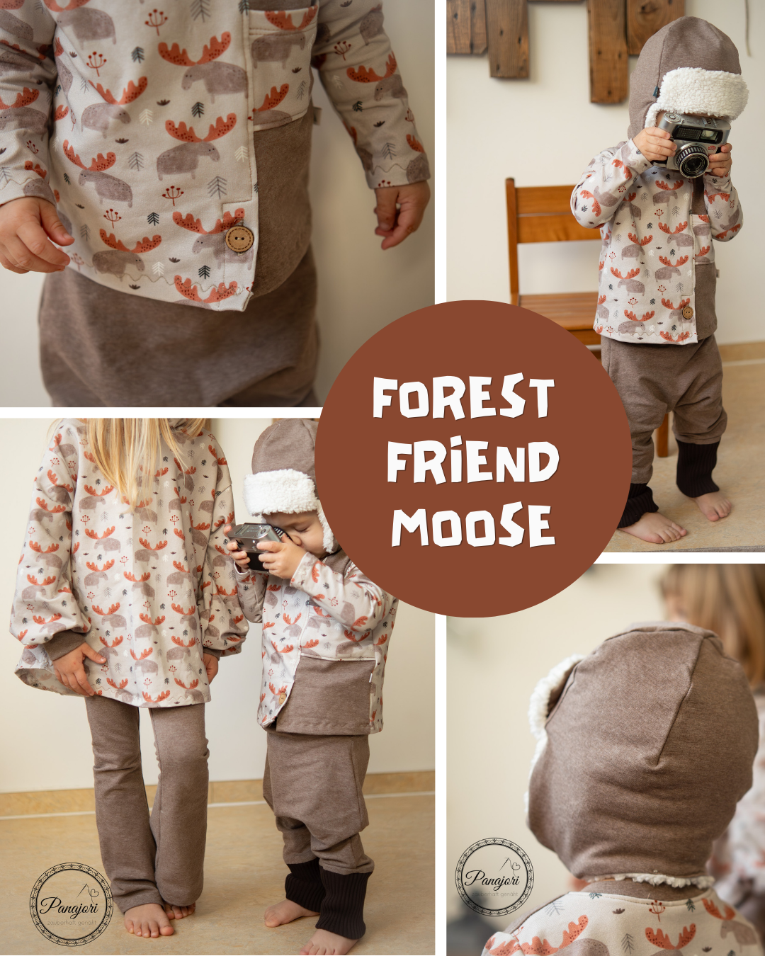 0.5m BIO French Terry Forest Friend Moose