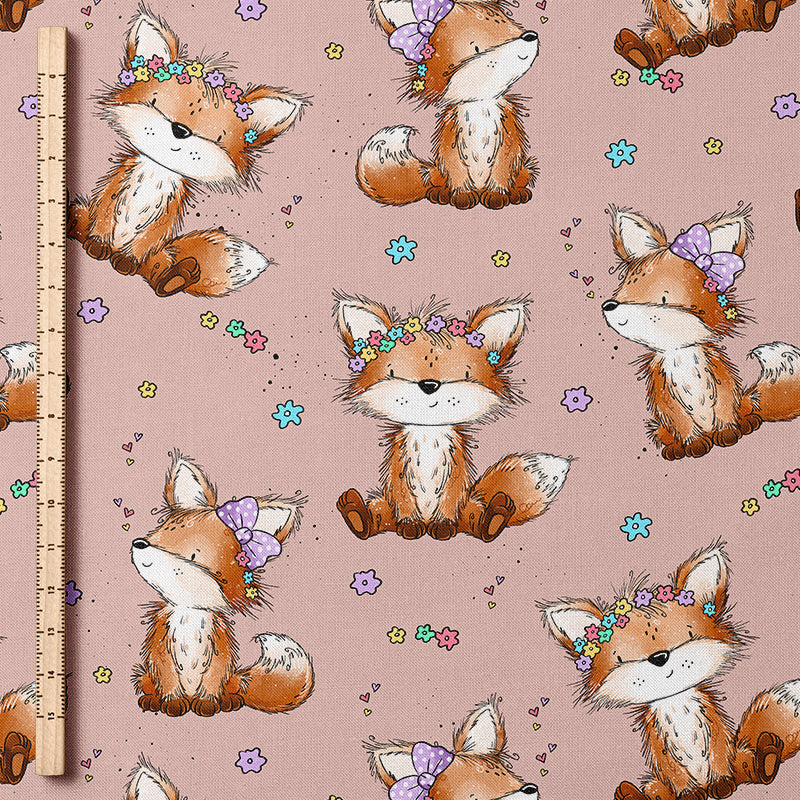 0.5m BIO French Terry Fuchstag Blumen