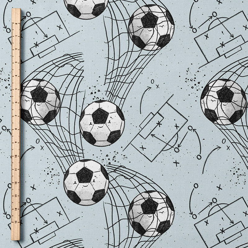 0.5m Biojersey Fussball blau