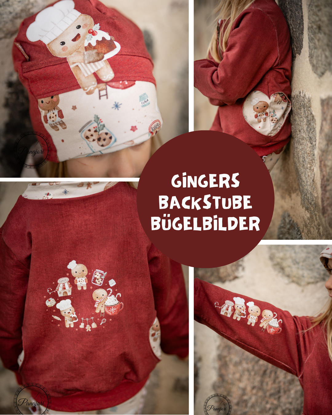 Bügelbild Gingers Backstube Parade | 5x15cm