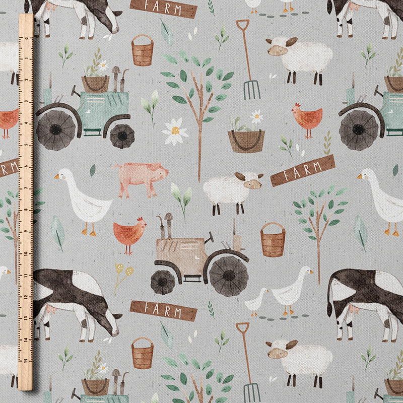 0.5m BIO French Terry Gingers Farm gray *VORBESTELLUNG*