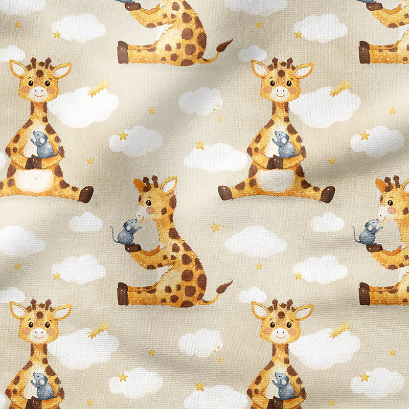 0.5m BIO French Terry Giraffe Hope