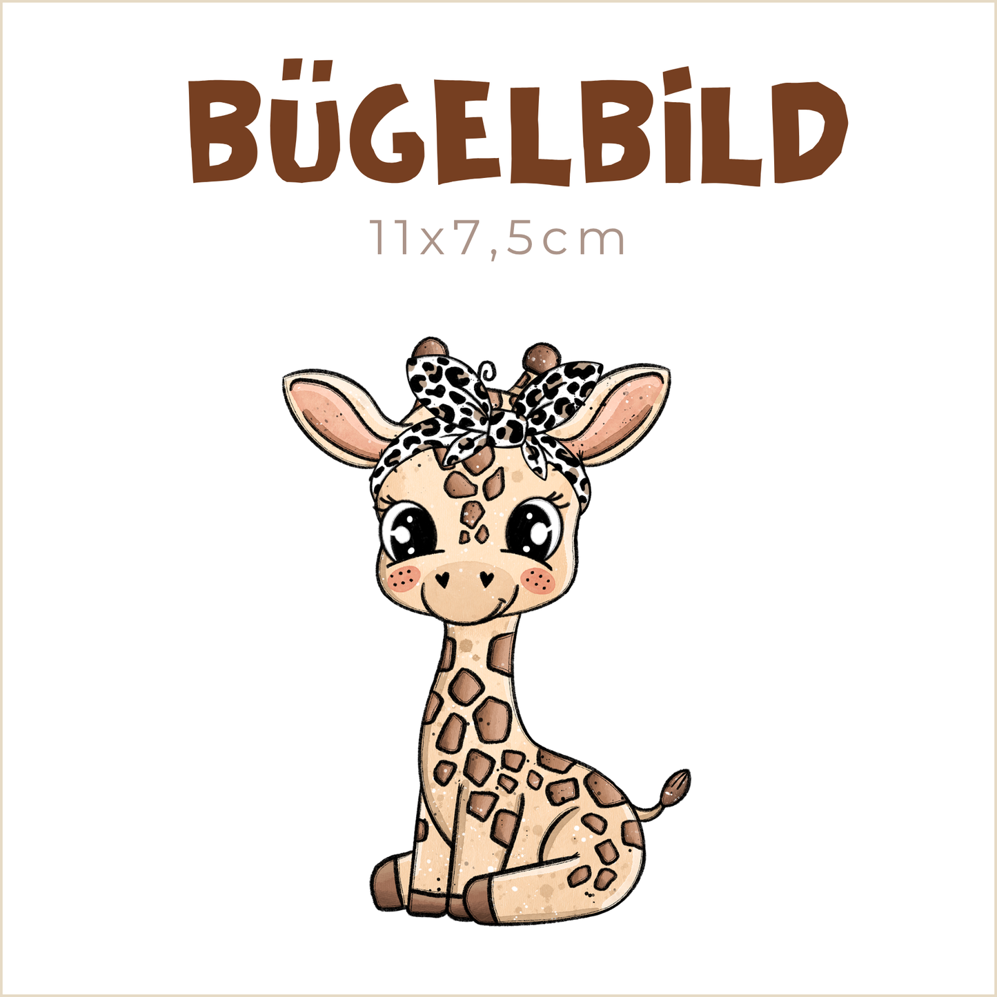 Bügelbild Giraffe Gina Leo | 11x7,5cm
