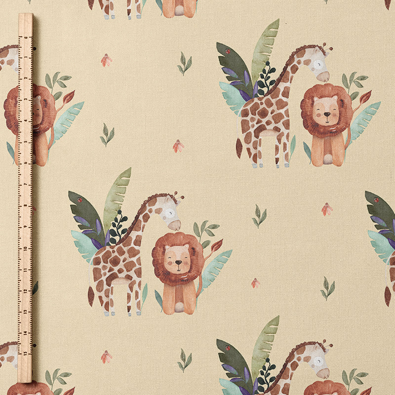 0.5m BIO French Terry Giro Giraffe und Löwe Leo *VORBESTELLUNG*