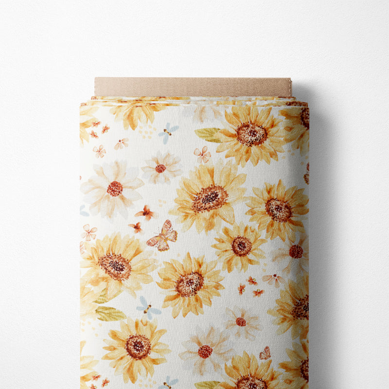 0.5m BIO French Terry Helia Flowers