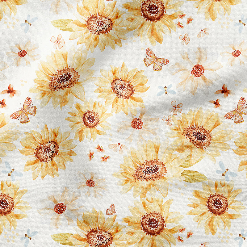 0.5m BIO French Terry Helia Flowers