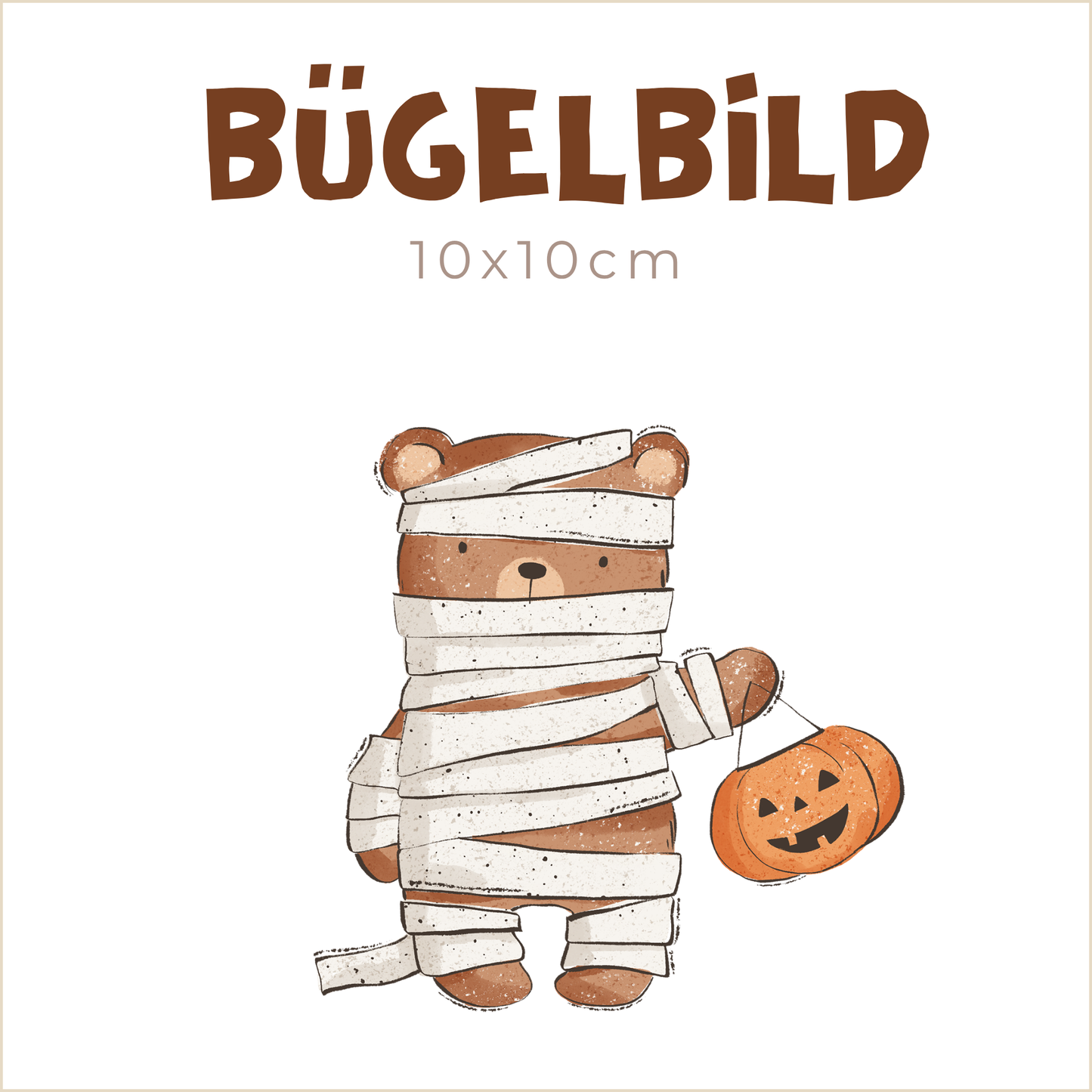 Bügelbild Halloween Party Animals: Bär | 10x10cm