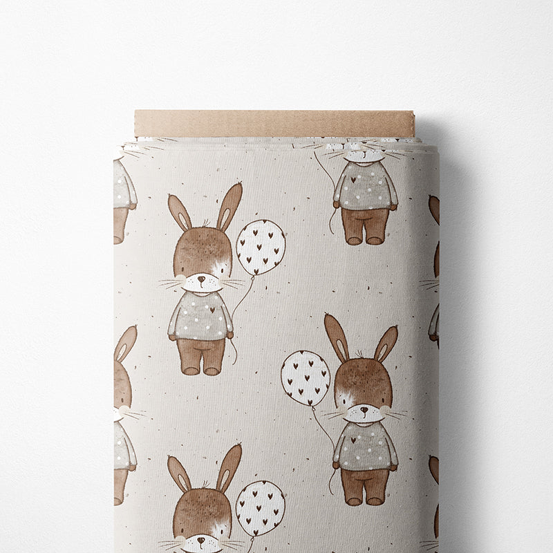 0.5m BIO French Terry Hase mit Luftballon