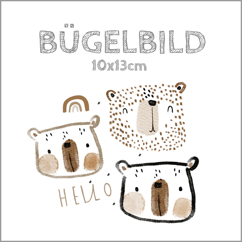Bügelbild Hello Bears | 10x13cm