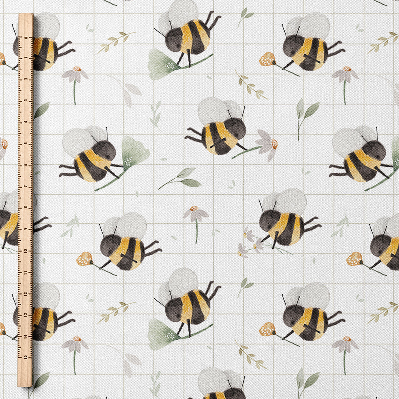 0.5m BIO French Terry Hello Spring grid *VORBESTELLUNG*