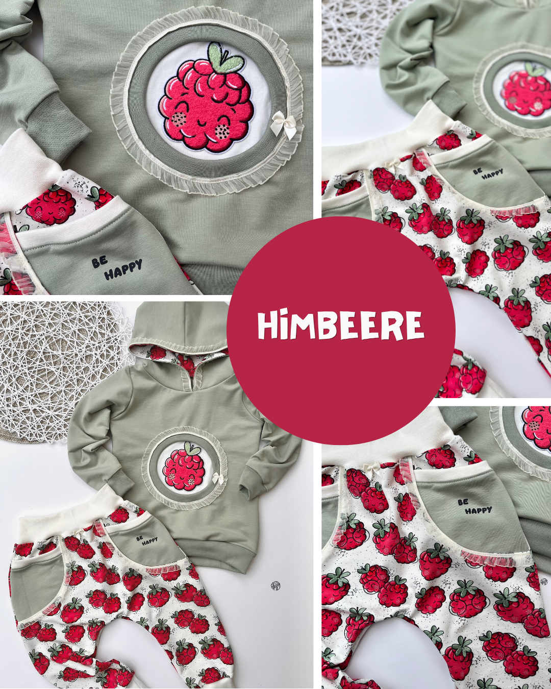 Chenille Patch: Himbeere | 10x9cm