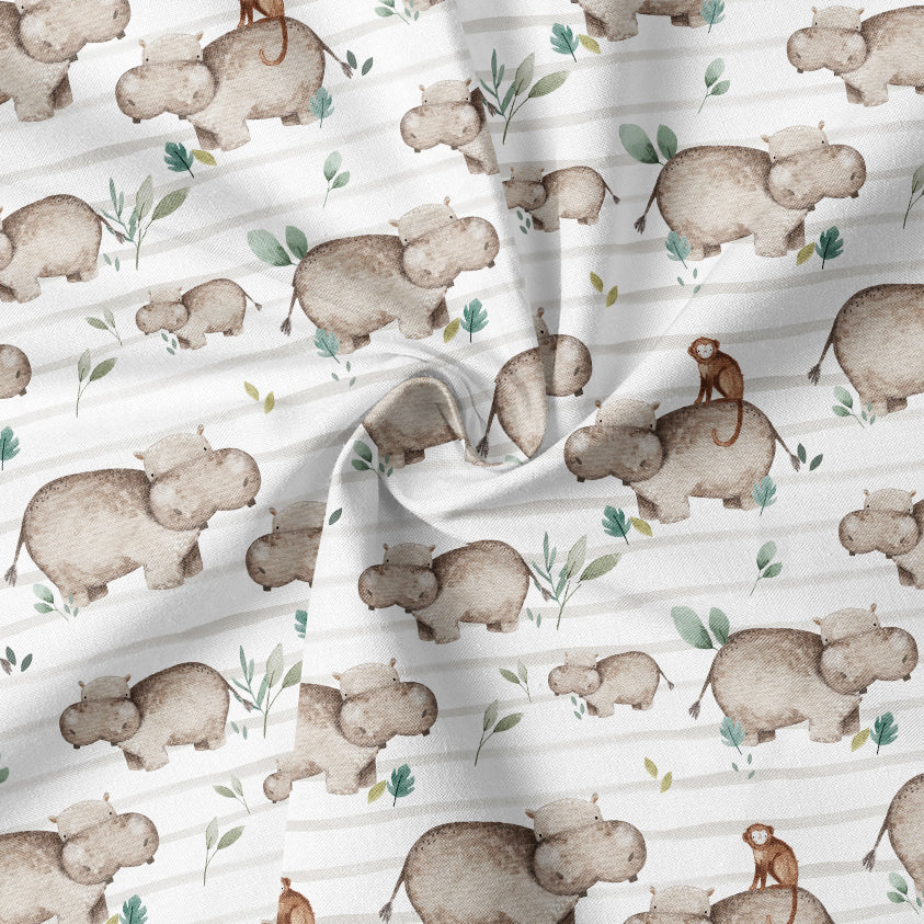 0.5m BIO French Terry Hippo Wilda rice *VORBESTELLUNG*