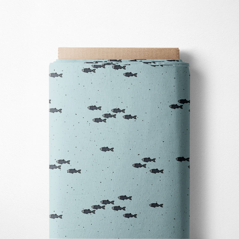 0.5m BIO French Terry Mini Fischi *STOFFÜBERSICHT*