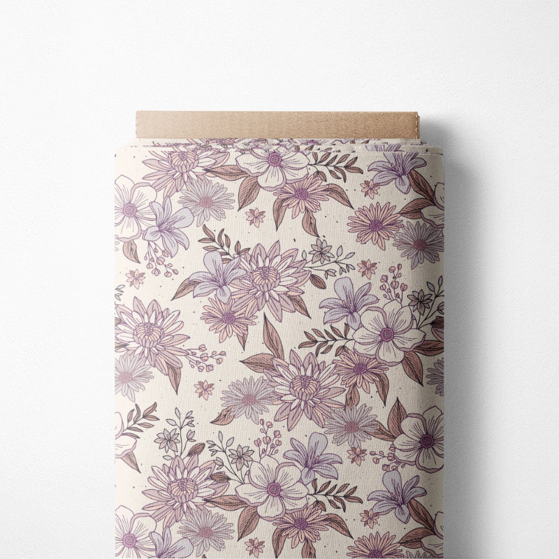 0.5m BIO French Terry Frühlingsblümchen cream