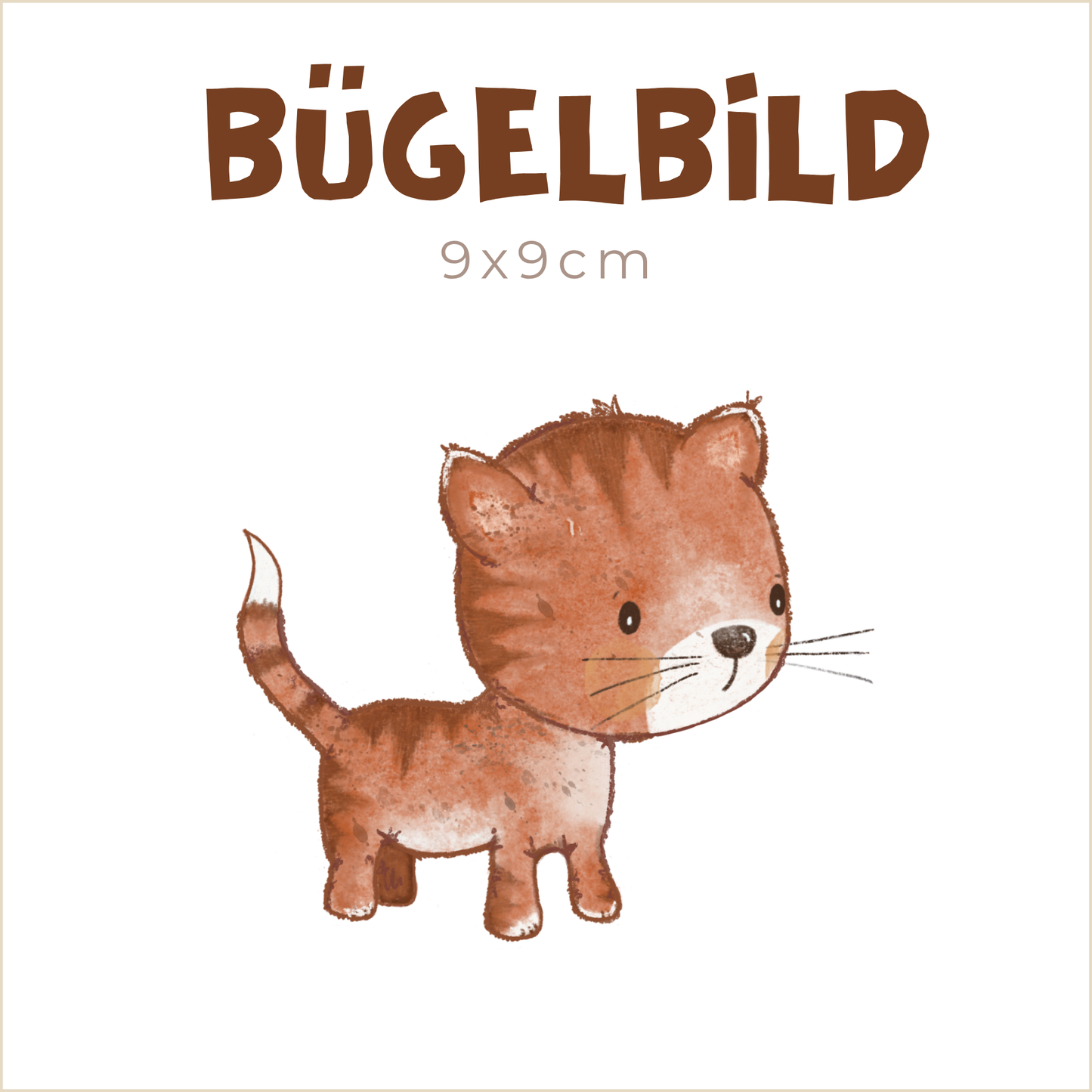 Bügelbild Katze | 9x9cm
