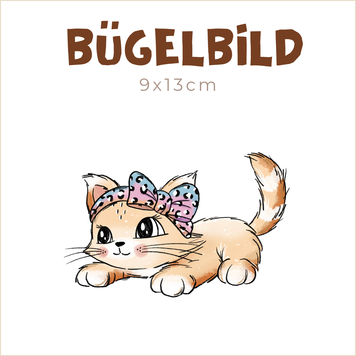 Bügelbild Kittyday: Katze 1 | 9x13cm