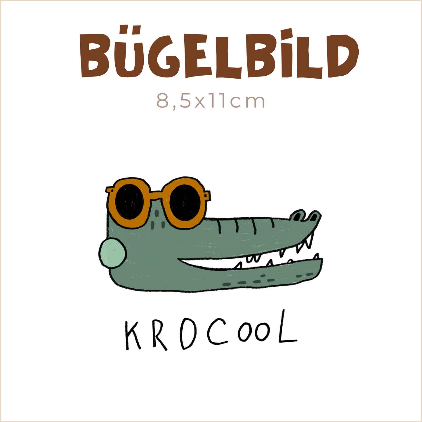 Bügelbild Krocool | 8,5x11cm