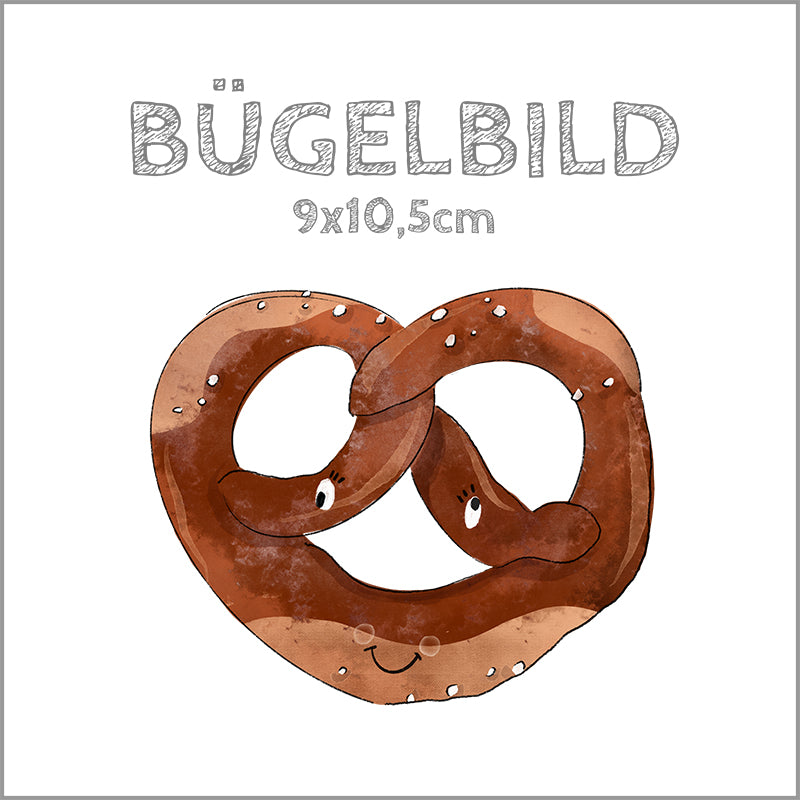 Bügelbild Laugenbande Brezel | 9x10,5cm