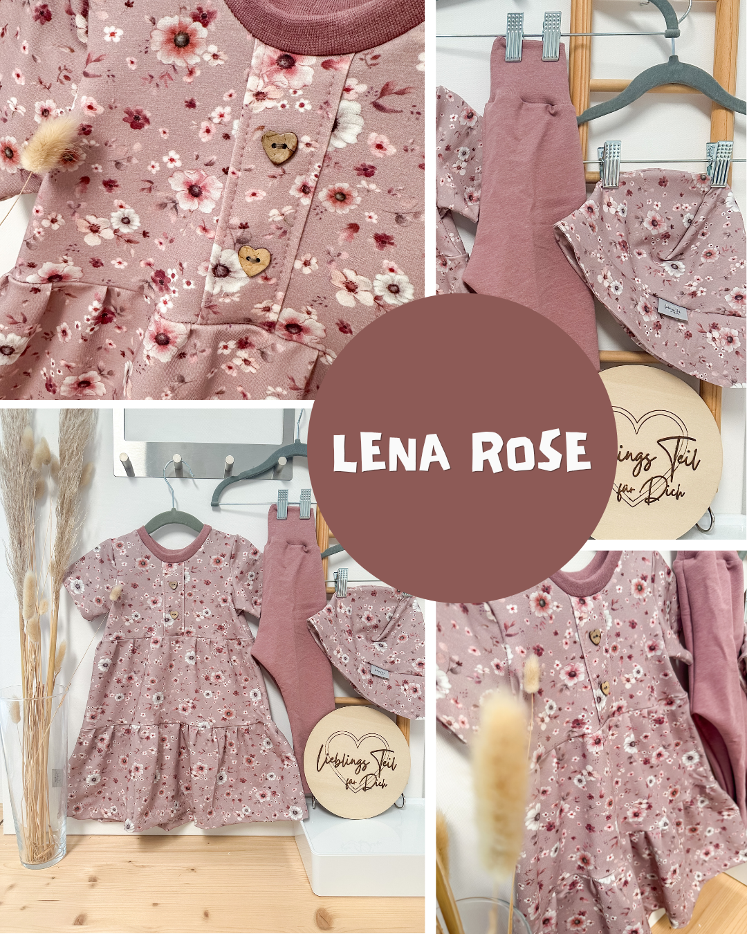 RESTSTÜCK 100cm BIO Rippjersey Lena rose