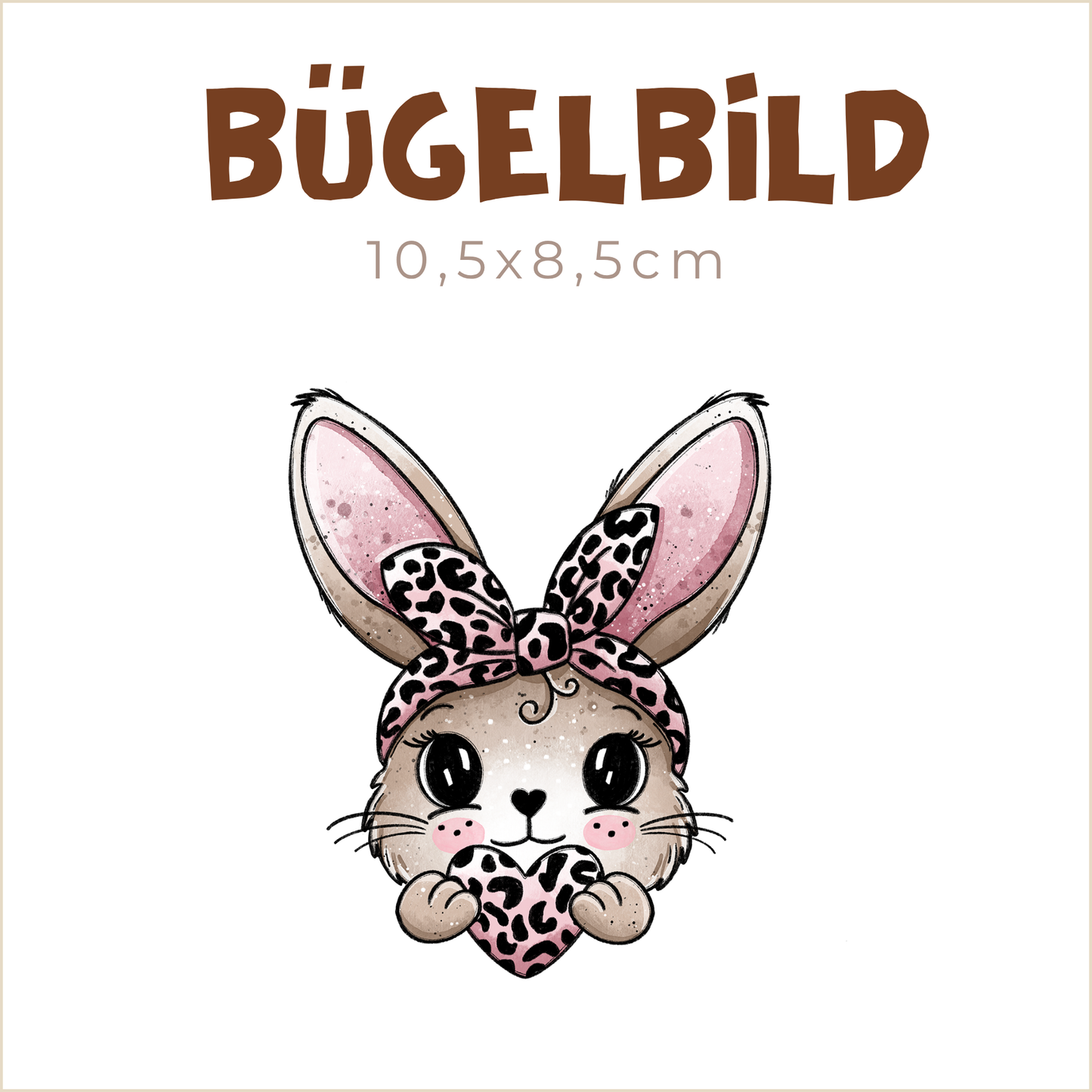 Bügelbild Leo-Häschen | 10,5x8,5cm