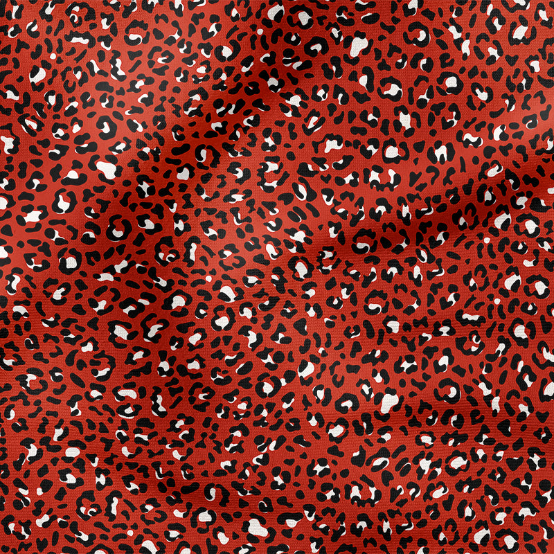0.5m BIO French Terry Leo Muster rot