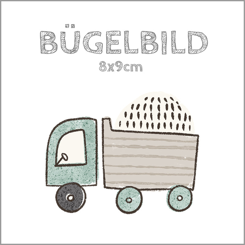 Bügelbild Little Builder: LKW | 8x9cm