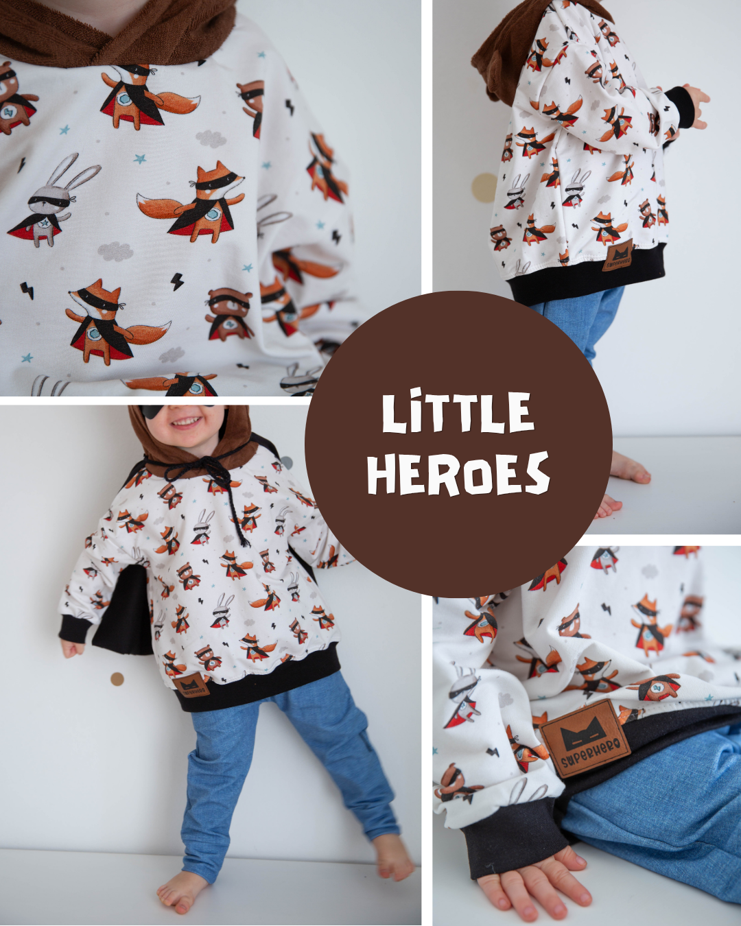 0.5m BIO French Terry Little Heroes