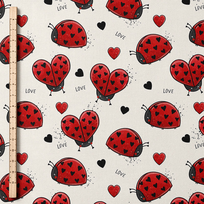 0.5m Bademodestoff Love Bugs