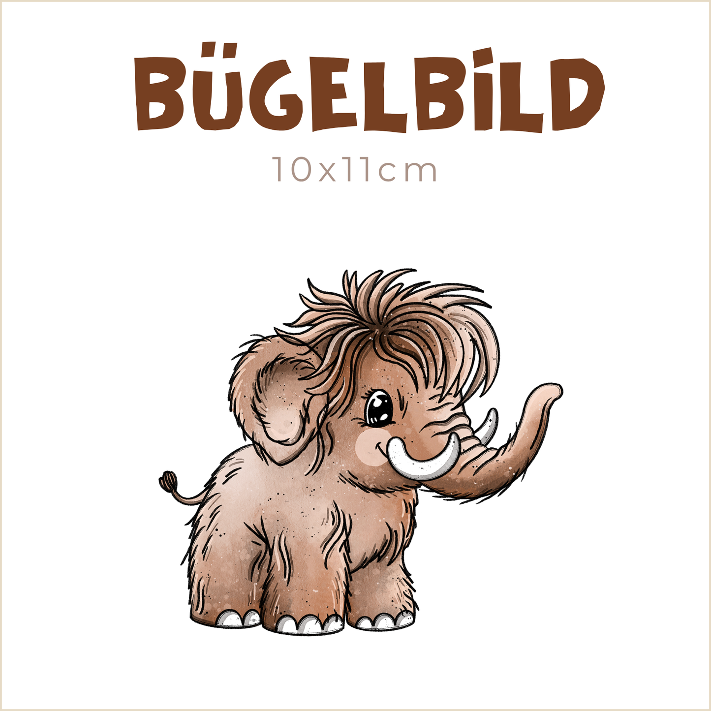 Bügelbild Mammutlein | 10x11cm
