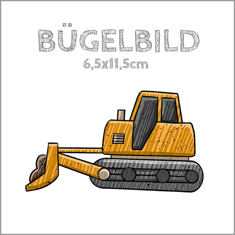 Bügelbild Mobile-Topia Bulldozer | 6,5x11,5cm