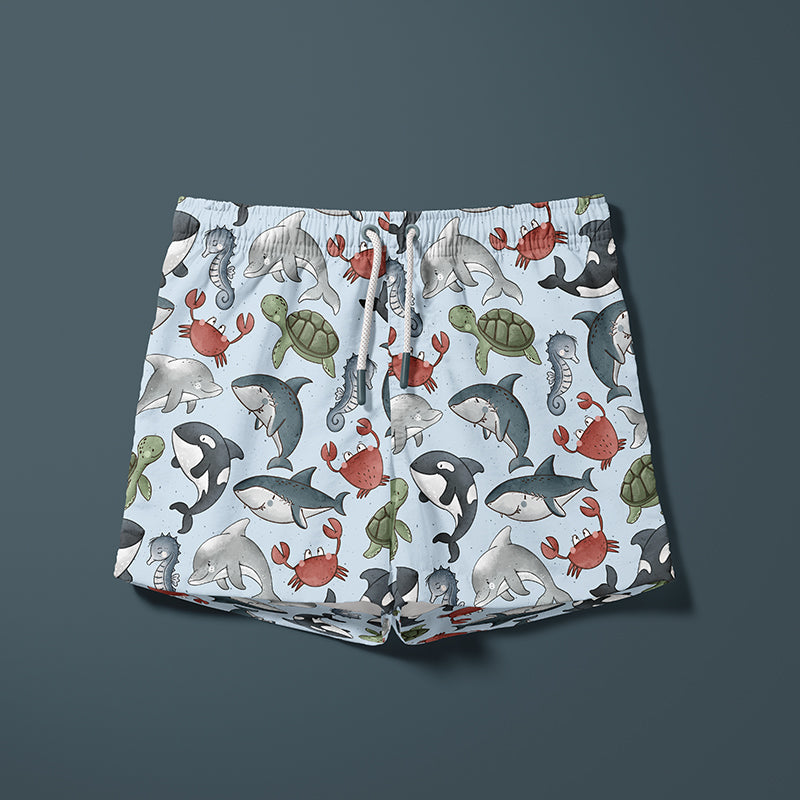 0.5m Bademodestoff Ocean Animals *VORBESTELLUNG - Lieferzeit 4-7 Wochen*