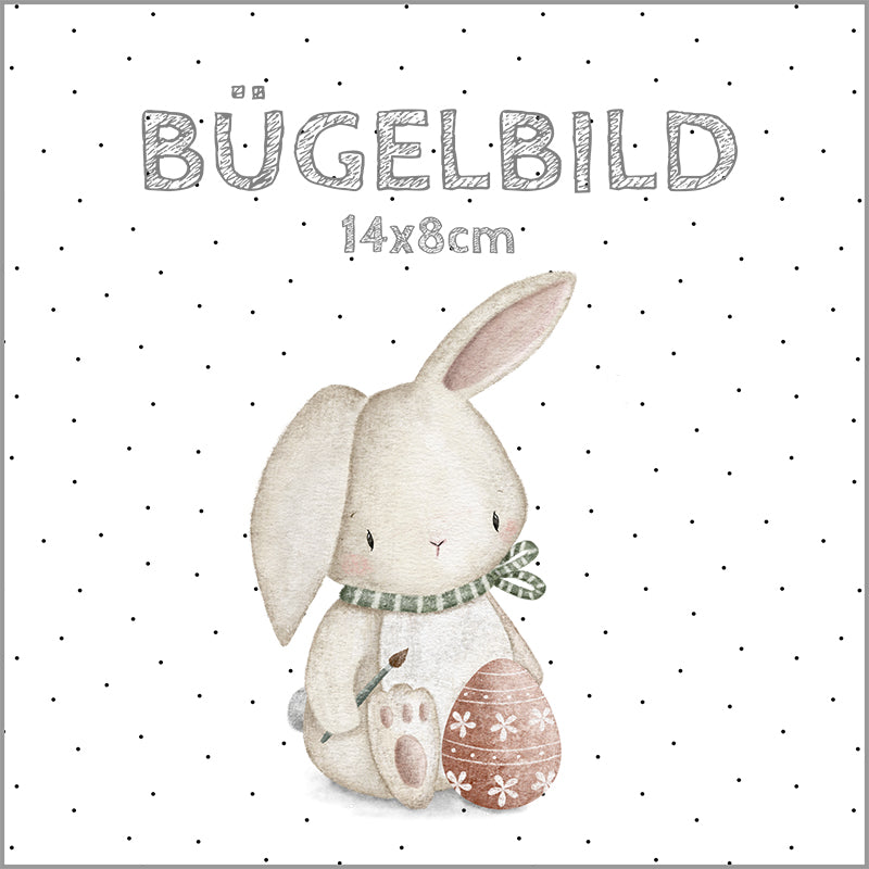 Bügelbild Osterhase | 14x8cm