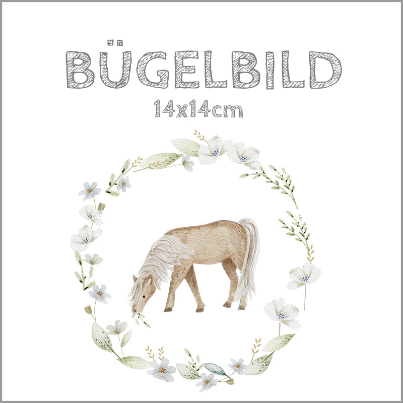 Bügelbild Pferdeliebe Kreis | 14x14cm